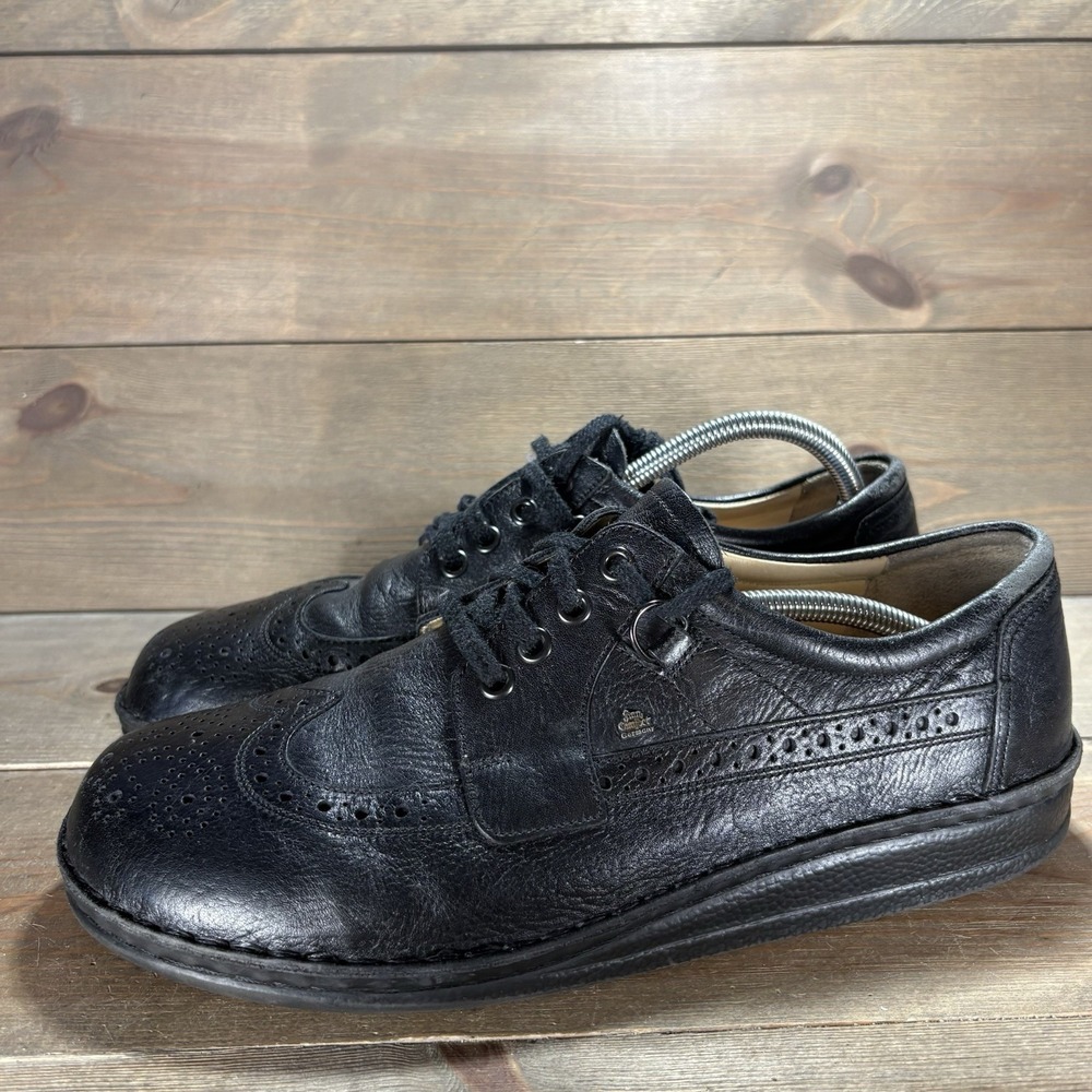 finn comfort york mens size 43 shoes black leather lace up work oxfords